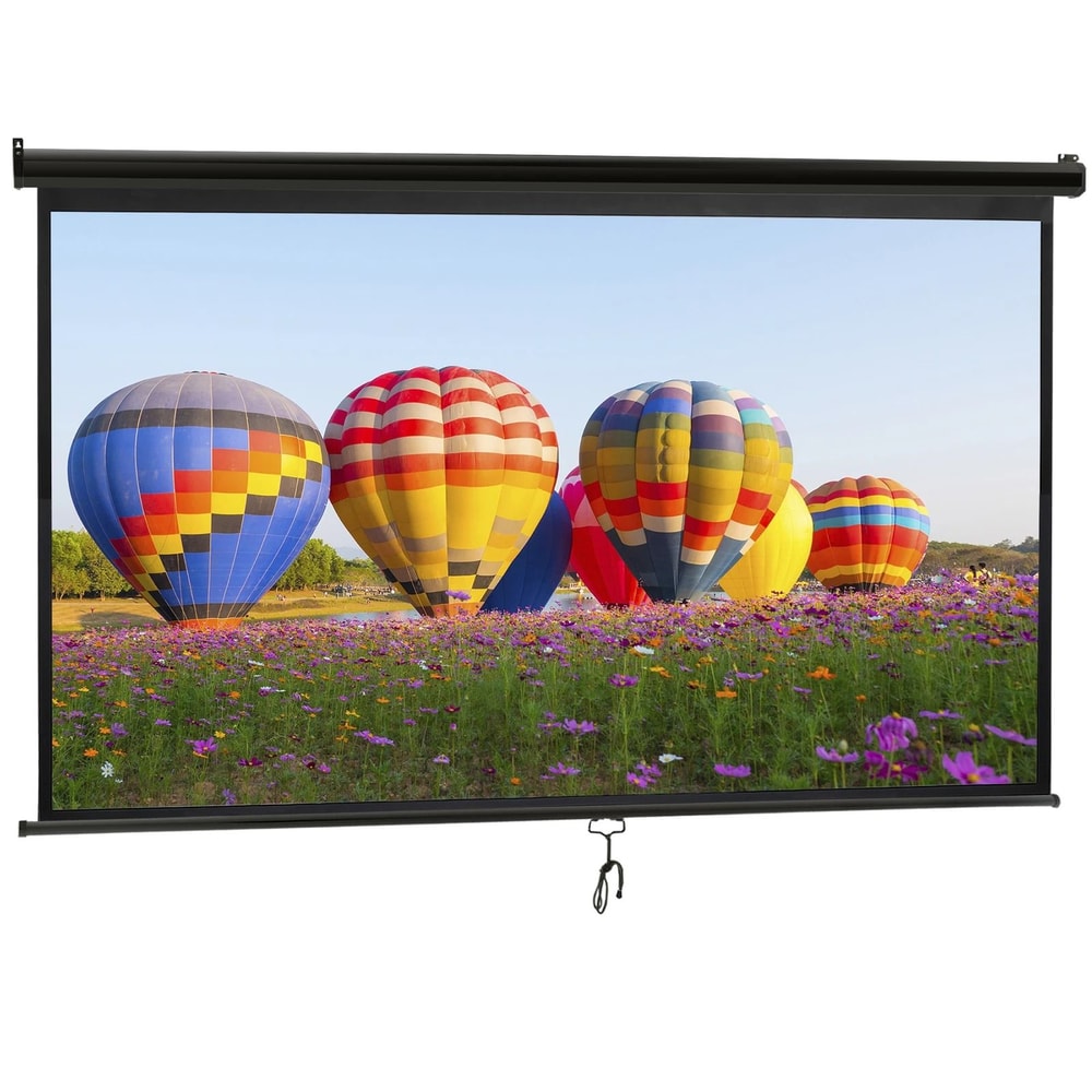 Portable Pull Down HD Projection Screen Adjustable Perfect For Home Office Indoor Outdoor Use 10