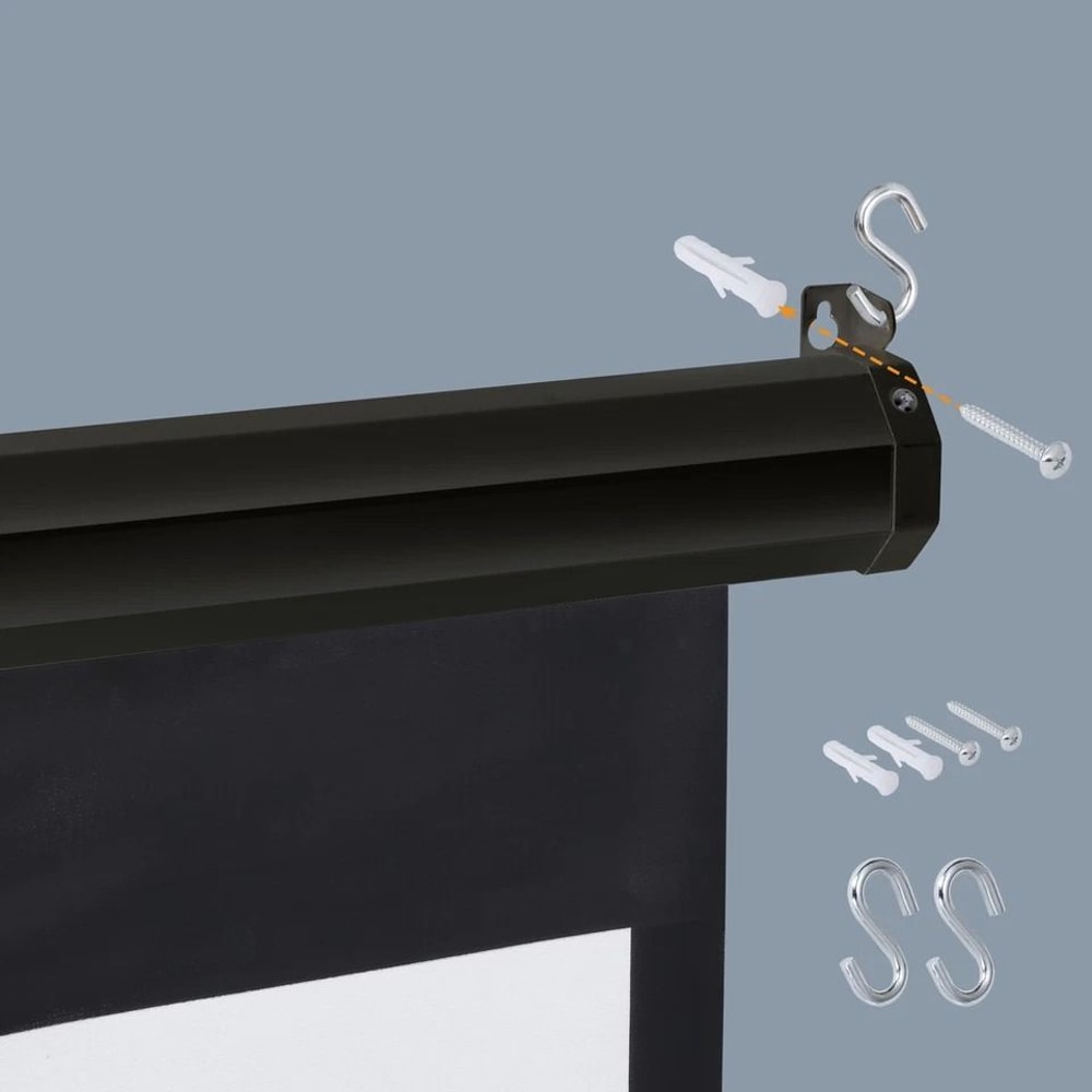 Portable Pull Down HD Projection Screen Adjustable Perfect For Home Office Indoor Outdoor Use 5