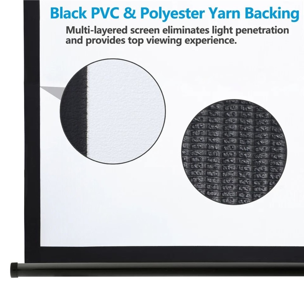 Portable Pull Down HD Projection Screen Adjustable Perfect For Home Office Indoor Outdoor Use 6