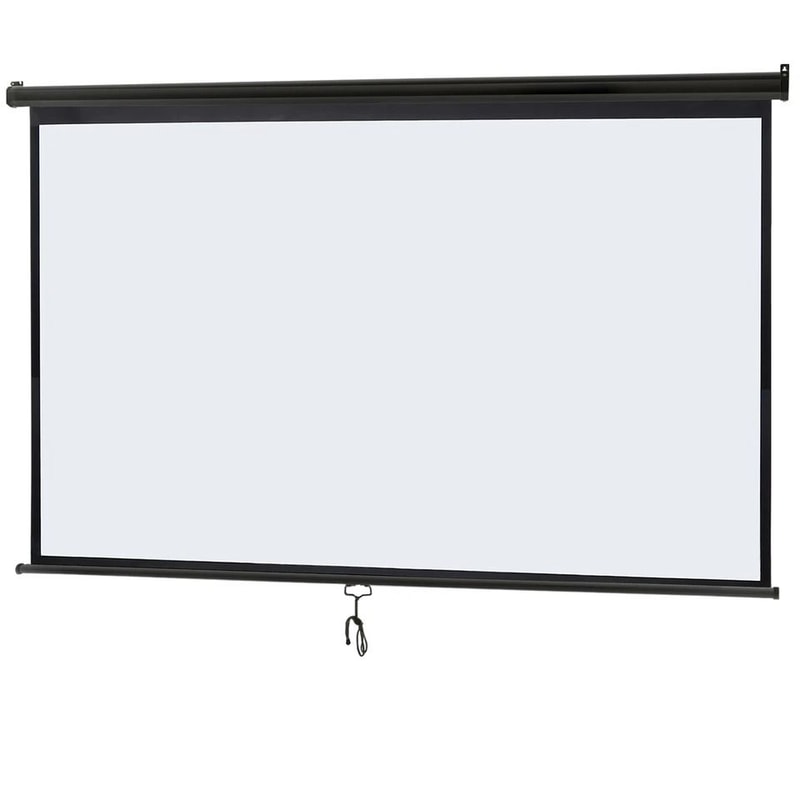 Portable Pull Down HD Projection Screen Adjustable Perfect For Home Office Indoor Outdoor Use 7