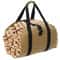 Durable Canvas Firewood Log Carrier Bag Waxed Canvas Log Tote Waterproof Log Carrier With Straps 6
