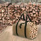 Durable Canvas Firewood Log Carrier Bag Waxed Canvas Log Tote Waterproof Log Carrier With Straps 7