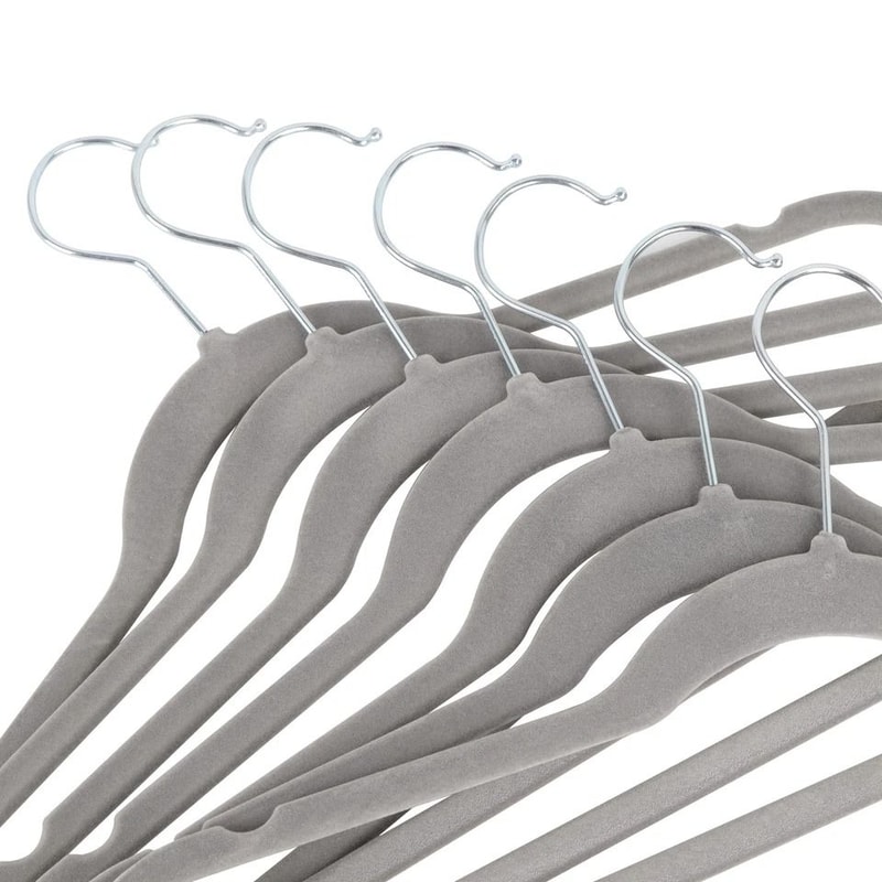 Premium NonSlip Velvet Clothes Hangers Flocked Hangers For Suits Shirts And Pants Swivel Hook 7