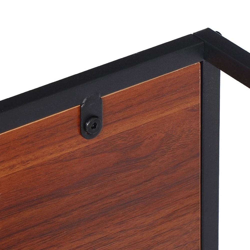 Mahogany Coffee Table With Storage Basket Sturdy Side Table Organizer Versatile Home Furniture For 8