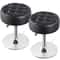 Black Vanity Stool Adjustable Swivel Ottoman Stool Round For Bedroom Makeup Chair Hydraulic Lift 20