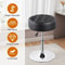 Black Vanity Stool Adjustable Swivel Ottoman Stool Round For Bedroom Makeup Chair Hydraulic Lift 15
