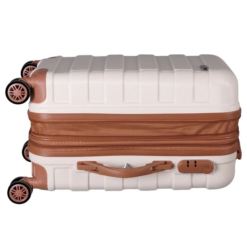 White Hardside Carry On Spinner Luggage Expandable Suitcase With Wheels Travel Bag 13