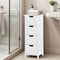 Wooden Side Storage Bathroom Floor Cabinet Organizer Drawers For Bathroom MultiPurpose Cabinet EcoF 0