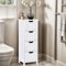 Wooden Side Storage Bathroom Floor Cabinet Organizer Drawers For Bathroom MultiPurpose Cabinet EcoF 5