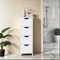 Wooden Side Storage Bathroom Floor Cabinet Organizer Drawers For Bathroom MultiPurpose Cabinet EcoF 9