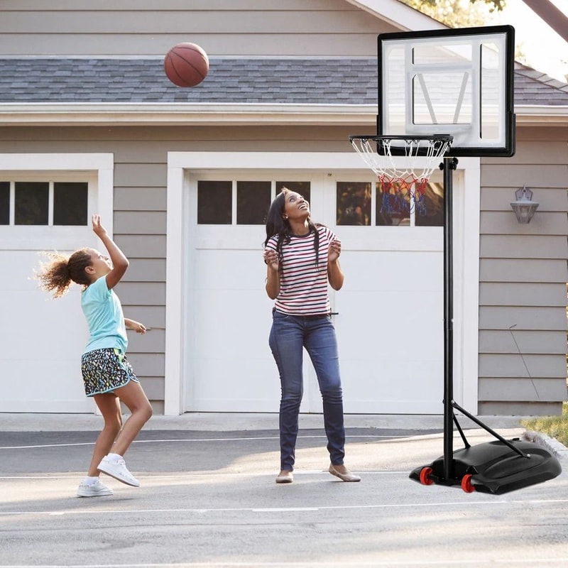 Adjustable Basketball Hoop For Kids Outdoor Goal System Portable Durable AllWeather Perfect For Bac 1