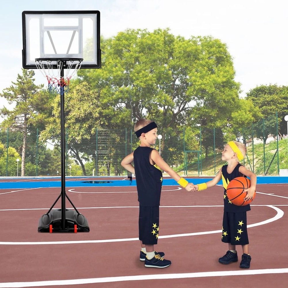 Adjustable Basketball Hoop For Kids Outdoor Goal System Portable Durable AllWeather Perfect For Bac 6
