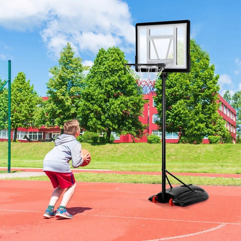 Adjustable Basketball Hoop For Kids Outdoor Goal System Portable Durable AllWeather Perfect For Bac 7