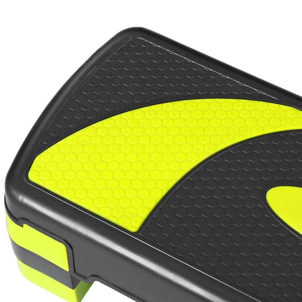 Adjust Exercise Stepper For Home Gym Fitness Aerobic Step With Yellow Risers 8