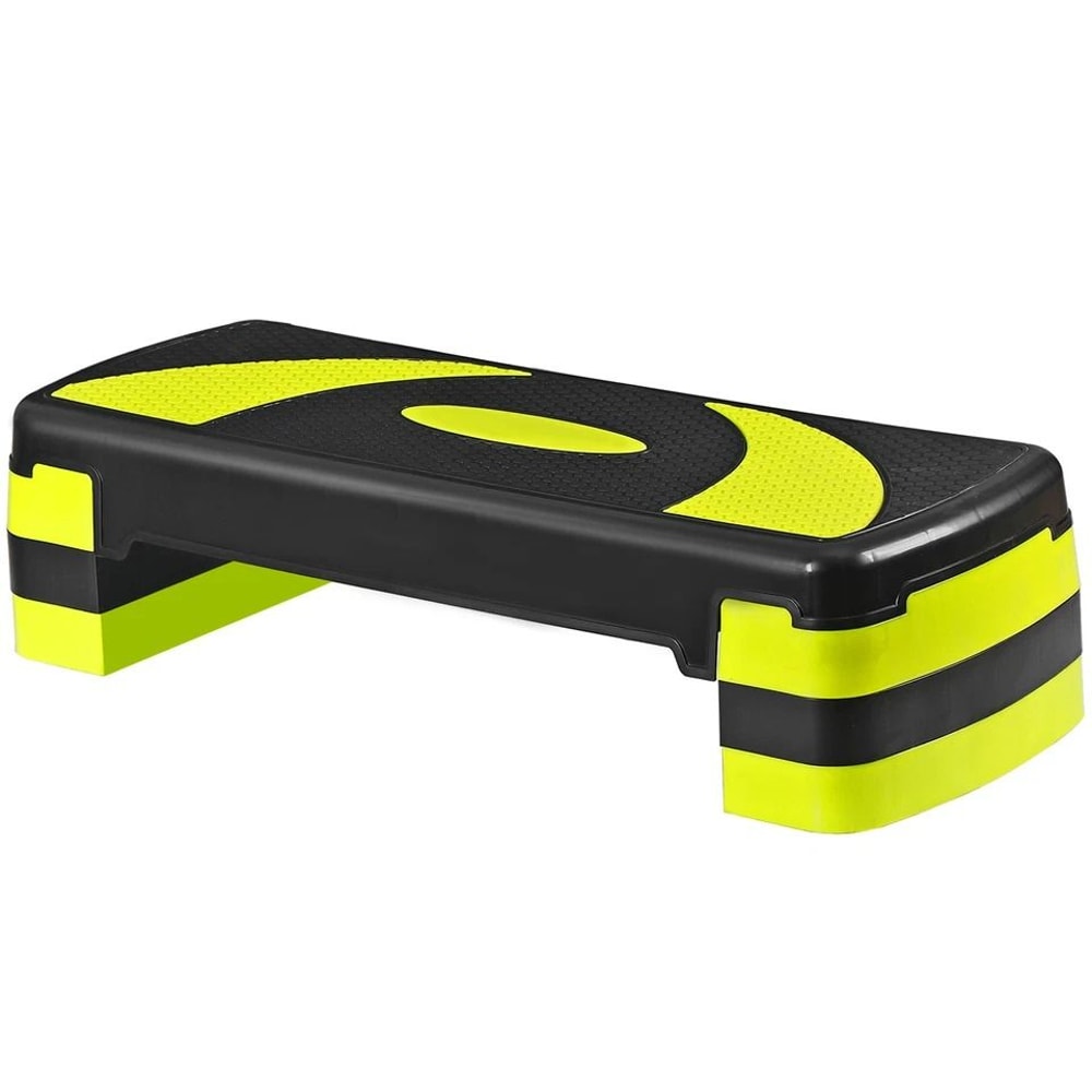 Adjust Exercise Stepper For Home Gym Fitness Aerobic Step With Yellow Risers 9