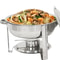 Stainless Steel Buffet Chafer Round 5 Quart Chafing Dish Party Catering Essentials Durable Frame Fo 3
