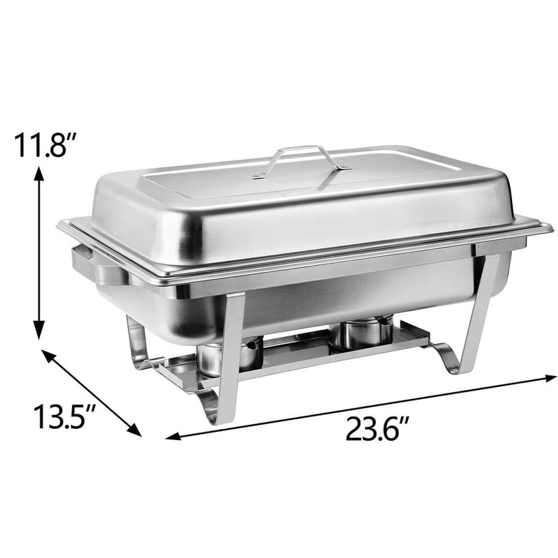 Stainless Steel Chafer Chafing Dish Buffet Warmer Rectangular Design With Food Pan And Lid 1