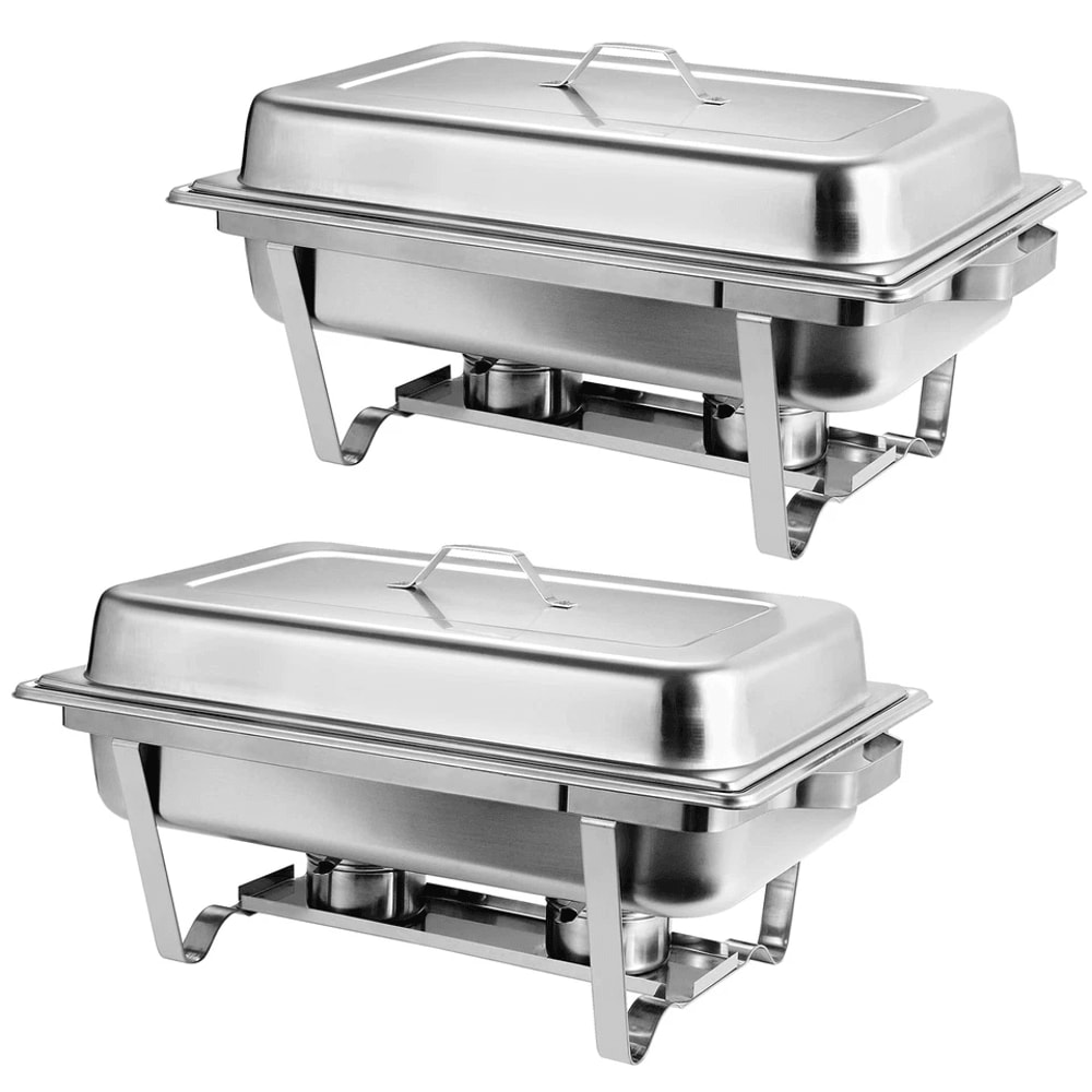 Stainless Steel Chafer Chafing Dish Buffet Warmer Rectangular Design With Food Pan And Lid 10