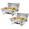 Stainless Steel Chafer Chafing Dish Buffet Warmer Rectangular Design With Food Pan And Lid 0