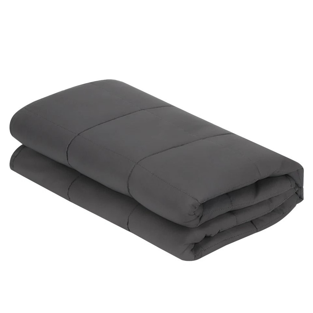 Deep Sleep Grey Weighted Blanket Cotton Therapy Promote Relaxation And Stress Relief 2