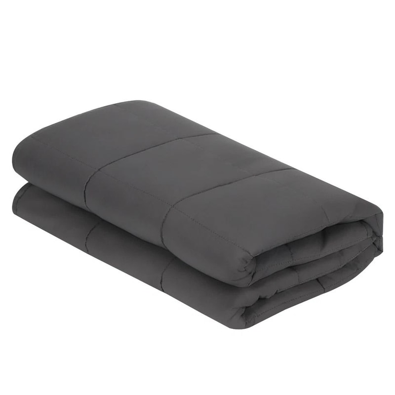 Deep Sleep Grey Weighted Blanket Cotton Therapy Promote Relaxation And Stress Relief 2