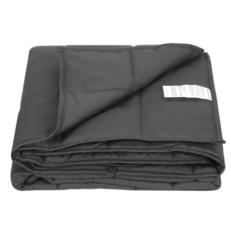 Deep Sleep Grey Weighted Blanket Cotton Therapy Promote Relaxation And Stress Relief 6