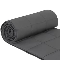 deep sleep grey weighted blanket, cotton therapy, promote relaxation and stress relief