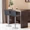 Stylish Gray PU Leather Bar Stools Adjustable Height Swivel And Backrest For Counter Use Perfect Fo 10