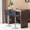 Stylish Gray PU Leather Bar Stools Adjustable Height Swivel And Backrest For Counter Use Perfect Fo 10