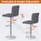 Stylish Gray PU Leather Bar Stools Adjustable Height Swivel And Backrest For Counter Use Perfect Fo 4