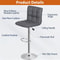 Stylish Gray PU Leather Bar Stools Adjustable Height Swivel And Backrest For Counter Use Perfect Fo 5