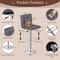 Stylish Gray PU Leather Bar Stools Adjustable Height Swivel And Backrest For Counter Use Perfect Fo 6
