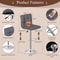 Stylish Gray PU Leather Bar Stools Adjustable Height Swivel And Backrest For Counter Use Perfect Fo 6