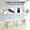 Portable Outdoor Bench White Plastic Folding Bench With NonSlip Mat Handle Waterproof HeavyDuty 3