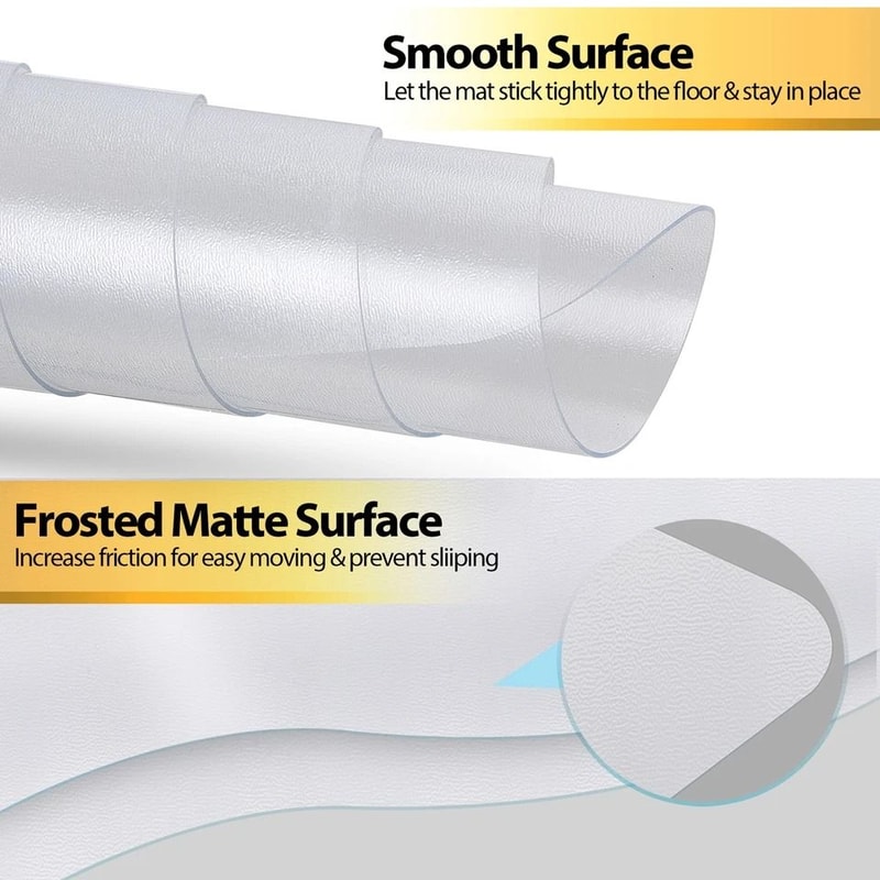 Durable Clear PVC Office Chair Mat Floor Protector For Hardwood Vinyl Tile And Laminate Surfaces 3