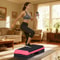 Aerobic Stepper Adjustable Training Exercise Platform Workout Step For Fitness Pink Home Exercise E 10