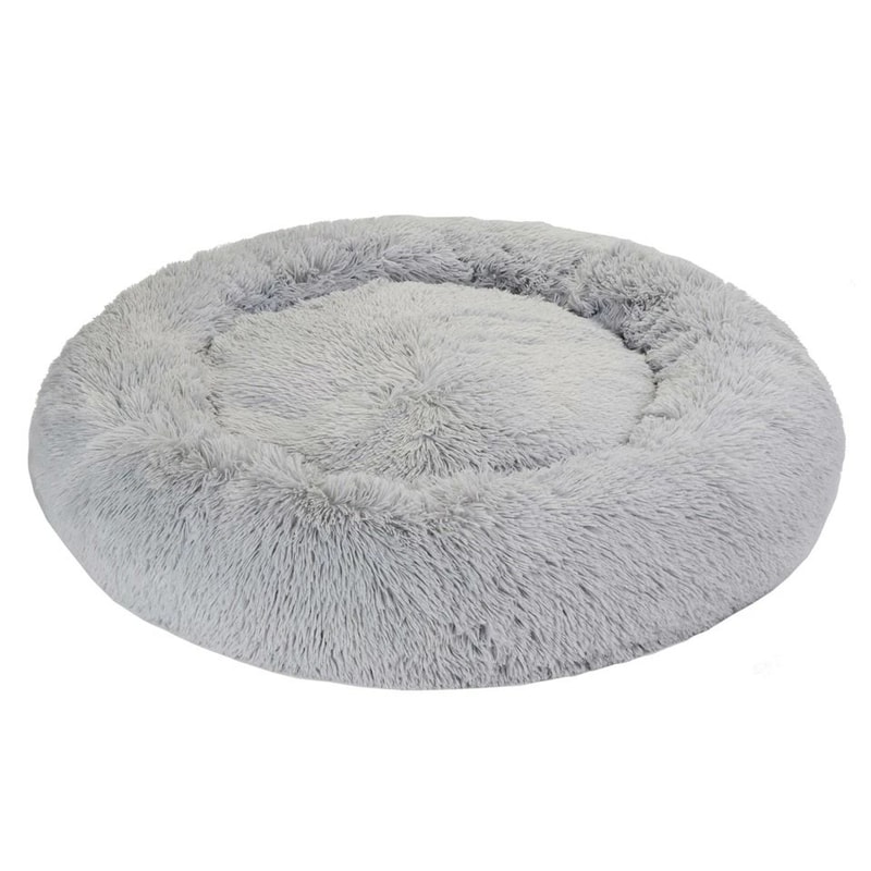 Calming Fur Donut Cuddler For Dogs And Cats Soft Polyester Bed Warmer Pet Bed For Joint Pain Relief 7