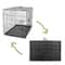 Folding Metal Dog Crate For Large Dogs Wire Dog Kennels Black Heavy Duty LeakProof Pan 4