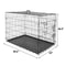 Folding Metal Dog Crate For Large Dogs Wire Dog Kennels Black Heavy Duty LeakProof Pan 7