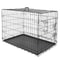 Folding Metal Dog Crate For Large Dogs Wire Dog Kennels Black Heavy Duty LeakProof Pan 8
