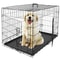 Folding Metal Dog Crate For Large Dogs Wire Dog Kennels Black Heavy Duty LeakProof Pan 0