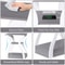 End Table With USB Ports Side Table With Outlets Gray Tier Storage Charging Station For Bedroom 1