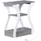 End Table With USB Ports Side Table With Outlets Gray Tier Storage Charging Station For Bedroom 0