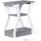 End Table With USB Ports Side Table With Outlets Gray Tier Storage Charging Station For Bedroom 0