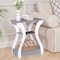 End Table With USB Ports Side Table With Outlets Gray Tier Storage Charging Station For Bedroom 8