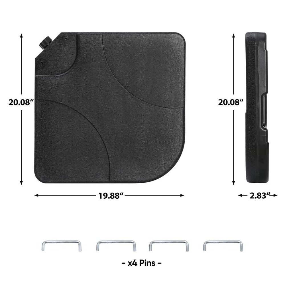 Square Shaped Outdoor Patio Umbrella Base Stand Water Filled Sand Filled Support For Patio Use 1