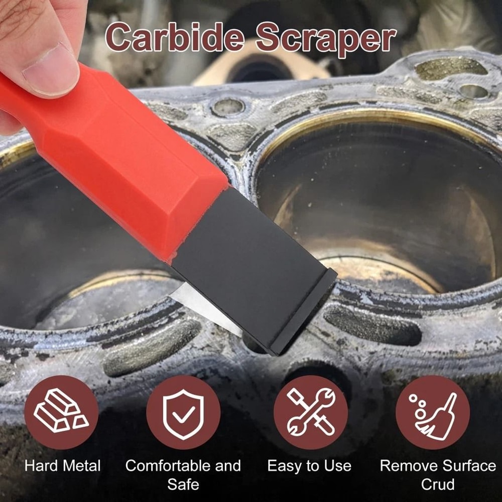 Professional Gasket Remover Tool Tungsten Carbide Scraper For Engine Rust Glue Clean Dual Blade 21