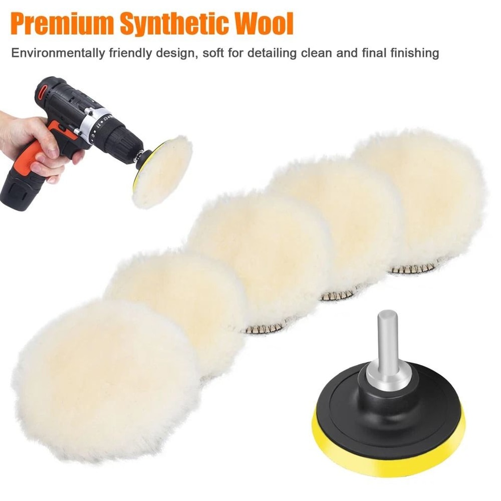 Car Buffing Pads Kit Foam Polisher Set Polishing For Drill Sponge Kit Waxing Pads 2