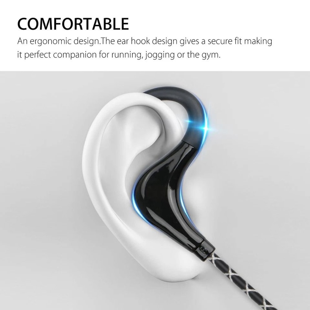 Wired InEar Earbuds Sport Headphones With Ear Hook And MIC Perfect For Exercise Running And Gym 1