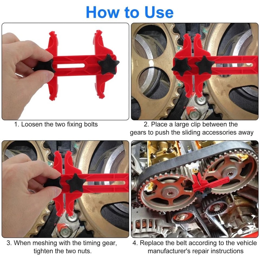 Dual Camshaft Locking Tool Timing Sprocket Gear Kit Car Engine Cam Clamp Kit Adjustable Locking Too 4